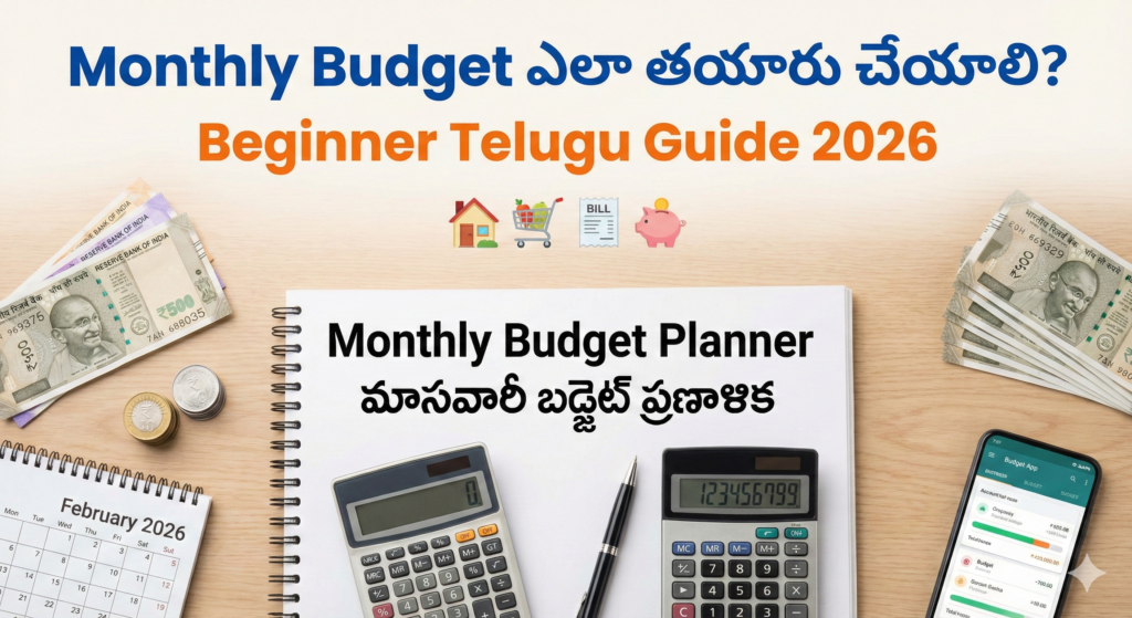 Monthly Budget ఎలా తయారు చేయాలి? Beginner Telugu Guide 2026 1 how to make monthly budget Telugu